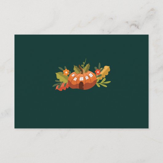 秋のベビーの本きのこ&かぼちゃの エンクロージャーカード (裏面)