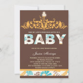 秋のベビーの秋のオートクチュールのベビーシャワーの招待状 招待状 (正面)