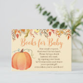 秋のベビーカード用の赤ちゃんシャワーブック エンクロージャーカード (スタンド正面)
