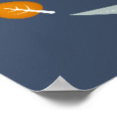 秋のベビーキツネ ポスター (角)