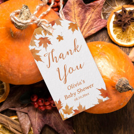 秋のベビーシャワーのお礼 ギフトタグ