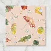 秋のベビーシャワーメッセージカード、秋ベア フェイバータグ (裏面)