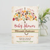 秋のベビーシャワー招待状 招待状 (スタンド正面)