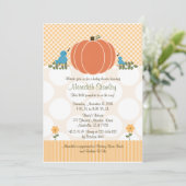 秋のベビーシャワー招待状 招待状 (スタンド正面)