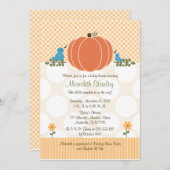 秋のベビーシャワー招待状 招待状 (正面/裏面)