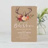 秋のベビーシャワー招待状 招待状 (スタンド正面)