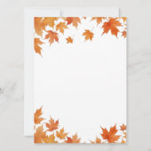 秋のベビーシャワー ゲストビンゴゲームカードを探せ 招待状 (裏面)