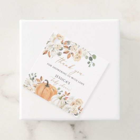 秋のベビーシャワー スクエア お礼タグ 感謝タグ フェイバータグ (インサイチュ)
