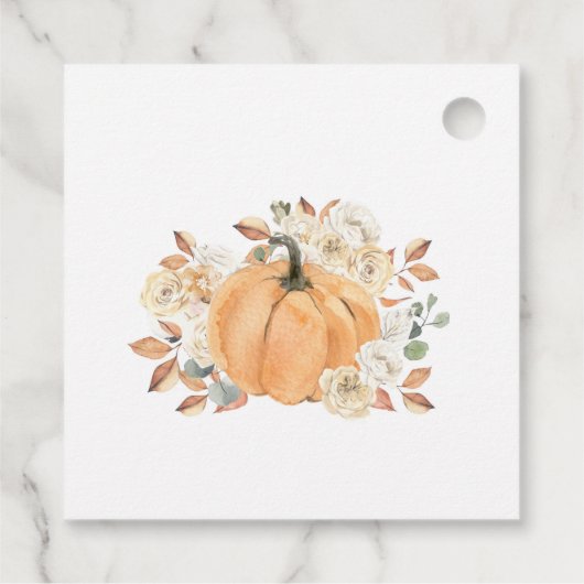 秋のベビーシャワー スクエア お礼タグ 感謝タグ フェイバータグ (裏面)