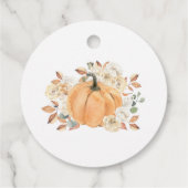 秋のベビーシャワー スクエア フェイバータグ 感謝タグ (裏面)