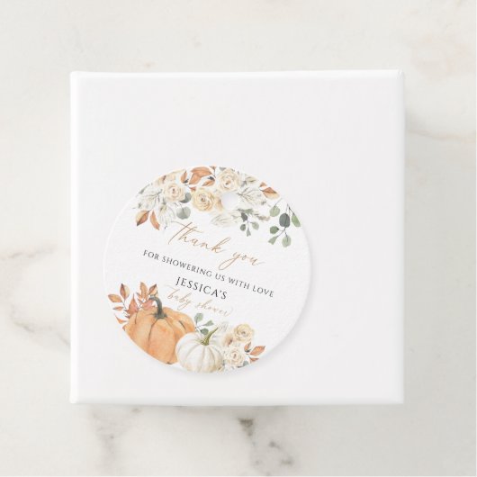 秋のベビーシャワー スクエア フェイバータグ 感謝タグ (インサイチュ)