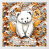 秋のベビーベア ウィンドウサイン (シート)