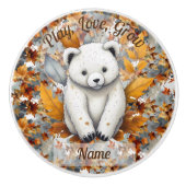 秋のベビーベア セラミックノブ (正面)