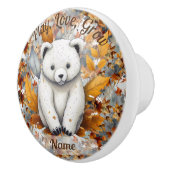 秋のベビーベア セラミックノブ (右)