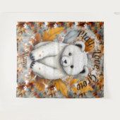 秋のベビーベア タペストリー (正面(横))