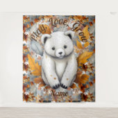 秋のベビーベア タペストリー (正面)