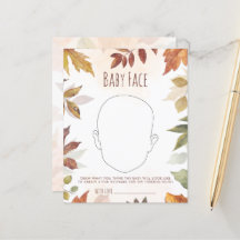 秋のベビー顔ベビーシャワーゲーム