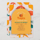 秋のベビー1歳の招待状 招待状 (正面/裏面)