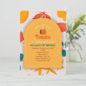 秋のベビー1歳の招待状 招待状 (スタンド正面)