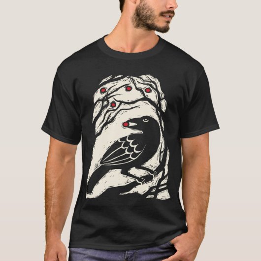 秋のベリーズバードプリントエッセンシャル Tシャツ (正面)