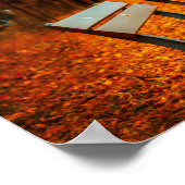 秋のベンチ席 ポスター (角)