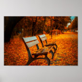 秋のベンチ席 ポスター (正面)