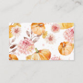 秋のベ イビーシャワーディーパーラッフル エンクロージャーカード (裏面)