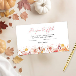 秋のベ イビーシャワーディーパーラッフル エンクロージャーカード