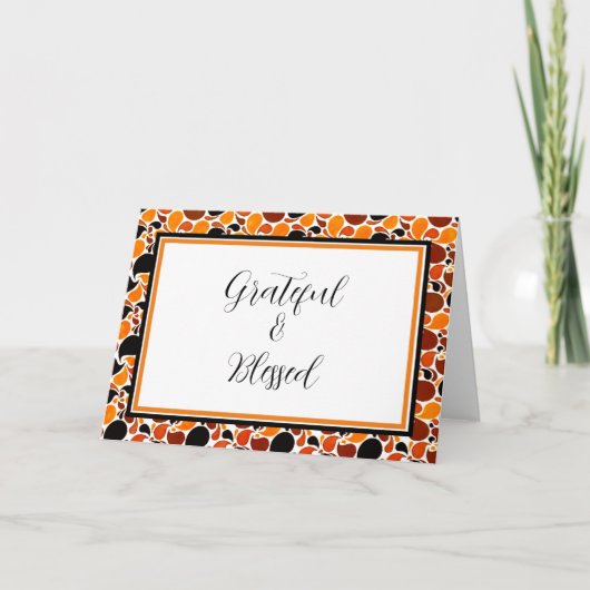 秋のペイズリーカスタムカード カード (正面)