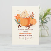 秋のホットココア 招待状 (スタンド正面)