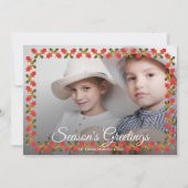 秋のホリー「Season's Greetings」写真 シーズンカード (正面)