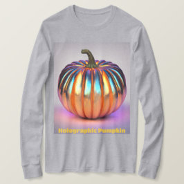 秋のホログラフィックパンプキンTシャツ Tシャツ