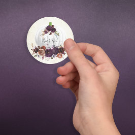 秋のホワイトカボチャありがとう ラウンドシール