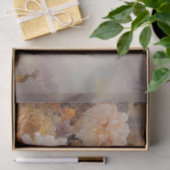 秋のホワイトカボチャの花模様デクページ 薄葉紙 (ギフト)