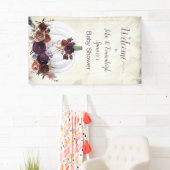 秋のホワイトカボチャ歓迎サイン垂直 横断幕 (インサイチュ)