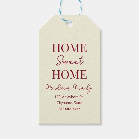 秋のホームスイートホーム オープンハウス ハウスウォーミン ギフトタグ (正面)
