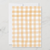 秋のボウタイ コケット パイ ベビーシャワー 招待状 (裏面)