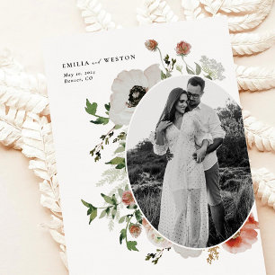 秋のボヘミアンフローラ秋の結婚式日付を保存 セーブザデート