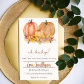 秋のボヘミアンポンプキン　ジェンダー・リビール・インビテーション 招待状