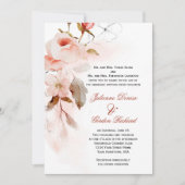 秋のボヘミアンレッドマーズラ ブルガディ フラッシュ フラワーズ ウェディング 招待状 (正面)