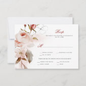 秋のボヘミアンワンダーランド フラワーをイメージした水彩画 出欠カード (正面)