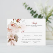 秋のボヘミアンワンダーランド フラワーをイメージした水彩画 出欠カード (スタンド正面)