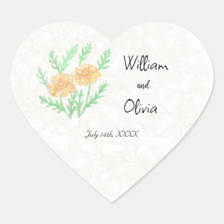 秋のボホの花 ハートシール