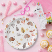 秋のボホアートボヘミアンパターン子供の誕生日 ペーパープレート (パーティー)