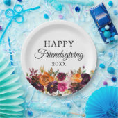 秋のボホウォーターの色フローラフレンドシップ ペーパープレート (パーティー)