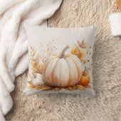 秋のボホウォーターカラーパンプキン クッション (ブランケット)