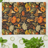 秋のボホゴシックダークフローラ キッチンタオル (折り畳み)