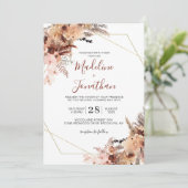 秋のボホテラコッタフローラジオメ結婚トリ 招待状 (スタンド正面)