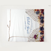 秋のボホブライダルシャワーフォトブース背景 タペストリー (正面(横))