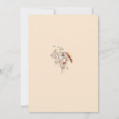 秋のボホワイルドフラワー写真結婚式の日付を保存 セーブザデート (裏面)